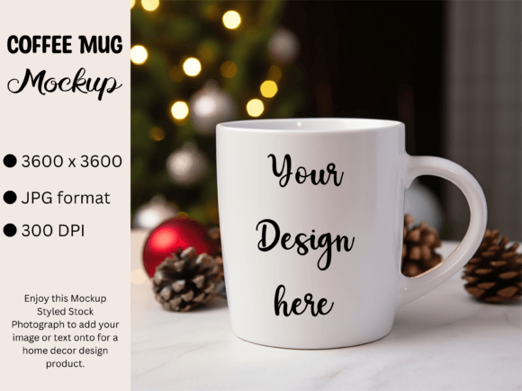 Download White Mug Product Mockup Photo Christmas - Mockup Collection
