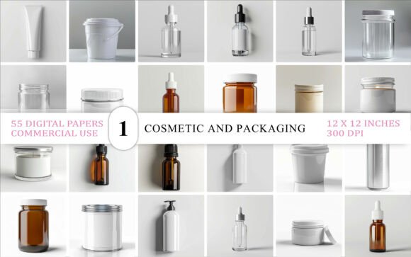 Download Cosmetic Packaging JPG Mockup Set - Mockup Collection