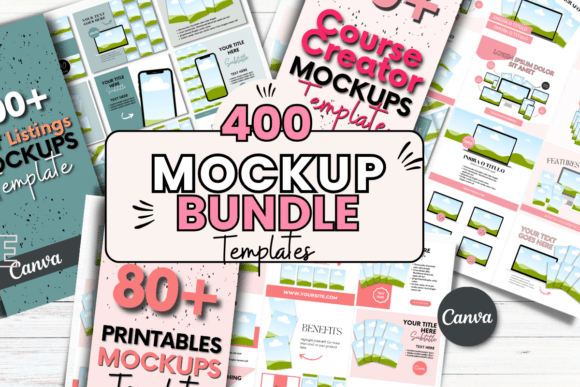 Download Product Mockup Bundle: Canva Editable - Mockup Collection