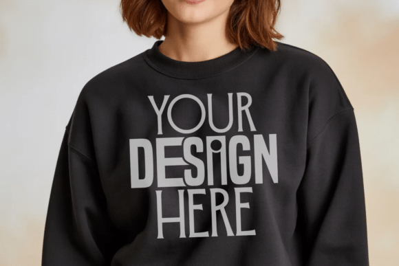 Download Gildan Black Sweatshirt Mockup - Mockup Collection