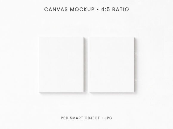 Download 4:5 Canvas Mockup Set of 2 PSD JPG - Mockup Collection