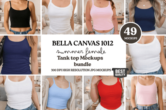 Download Bella Canvas 1012 Tank Top Mockup Bundle - Mockup Collection