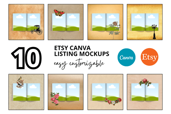 Download 10 Book Etsy Mockup Listtngs - Mockup Collection