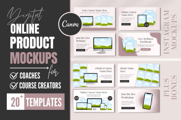 Download Digital Product Mockup Listing Canva Template - Mockup Collection