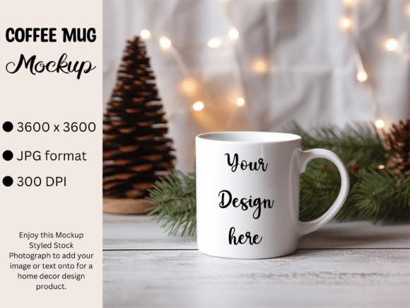 Download White Mug Product Mockup Photo Christmas - Mockup Collection
