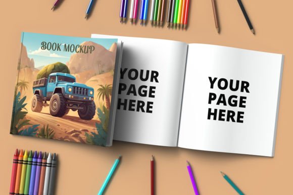 Download Square Book Branding Mockup - Mockup Collection