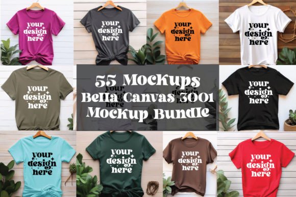 Download Bella Canvas 3001 Mockup Bundle - Mockup Collection