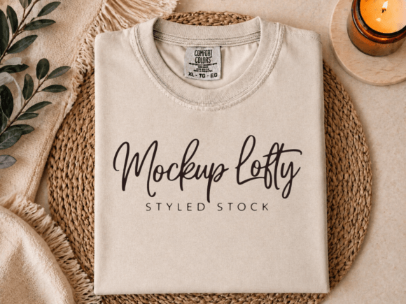 Download Ivory C1717 Flat Lay T-shirt Mockup - Mockup Collection