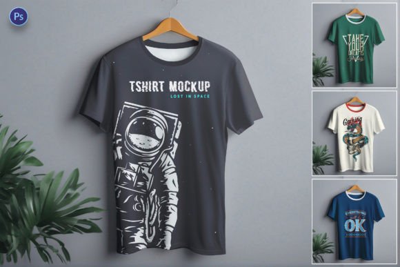 Download Hanging Round Neck T-shirt PSD Mockup - Mockup Collection