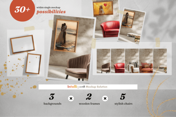 Download 30+ Possibilities in Single Frame Mockup - Mockup Collection