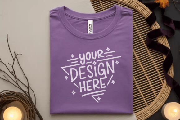 Download BC3001 Purple Folded Halloween Mockup 2 - Mockup Collection