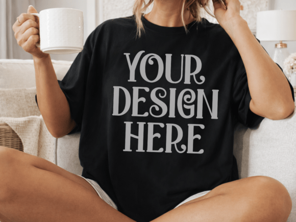 Download Comfort Colors C1717 Black Mockup - Mockup Collection