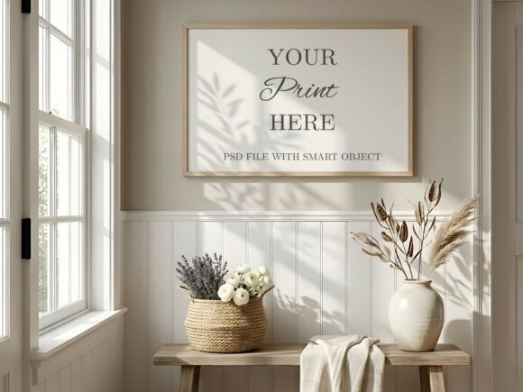 Download Coastal Horizontal Frame Mockup Interior - Mockup Collection