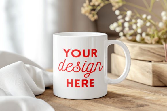 Download White Ceramic Mug Mockup Cozy Home Style - Mockup Collection