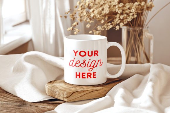 Download White Ceramic Mug Mockup Cozy Home Style - Mockup Collection