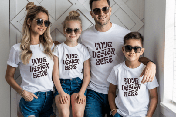 Download White Family Model Mockup - Mockup Collection