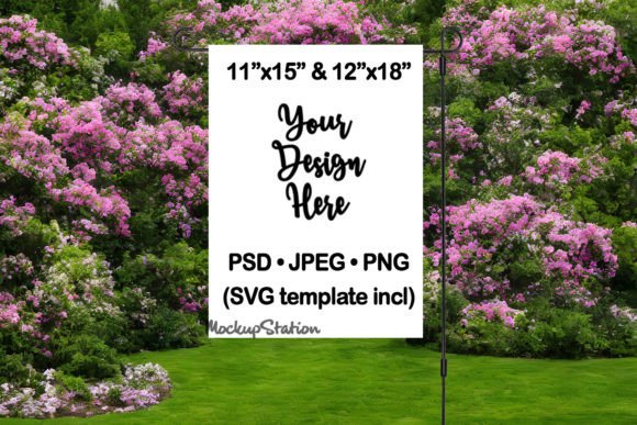 Download Garden Flag Mockup PSD File | Floral - Mockup Collection