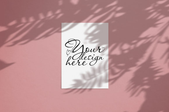 Download Blank Mockup 5x7 with Tropic Shadow - Mockup Collection