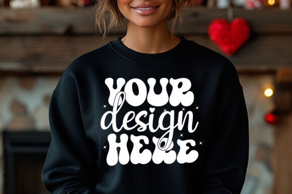 Download Gildan 18000 Women Valentine Mockup 25 - Mockup Collection