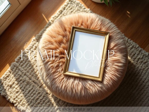 Download Psd Mockup Frame on Padded Stool - Mockup Collection