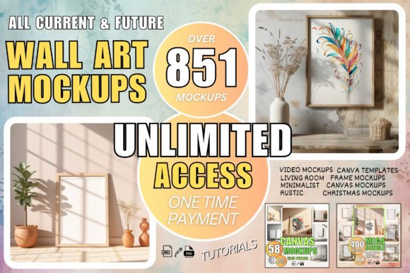 Download Frame Mockup Bundle PSD+Canva Templates - Mockup Collection