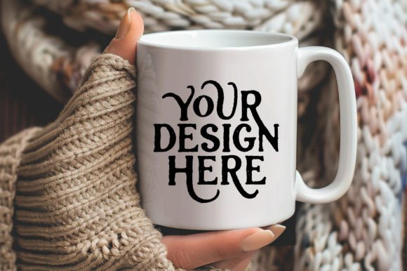 Download Blank Mug Mockup Winter White Coffee Mug - Mockup Collection