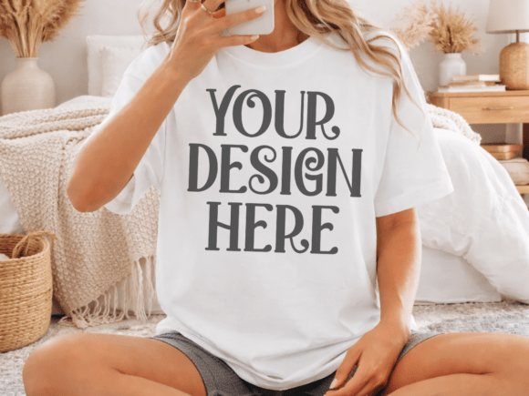 Download White Comfort Colors C1717 Tshirt Mockup - Mockup Collection