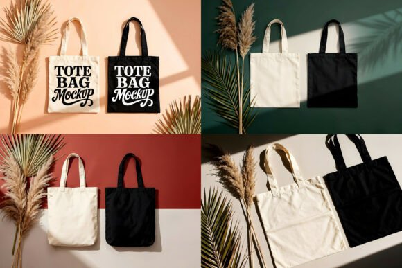 Download Boho Tote Bags JPG Mockup Collection - Mockup Collection