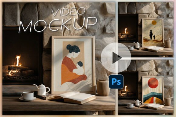 Download Frame Mockup Animation PSD Smart Object - Mockup Collection