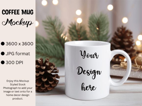 Download White Mug Product Mockup Photo Christmas - Mockup Collection