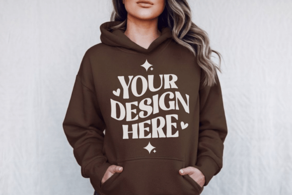 Download Gildan 18500 Hoodie Chocolate Mockup - Mockup Collection