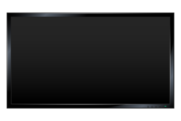 Download Tv Screen Blank Mockup. Realistic Black - Mockup Collection