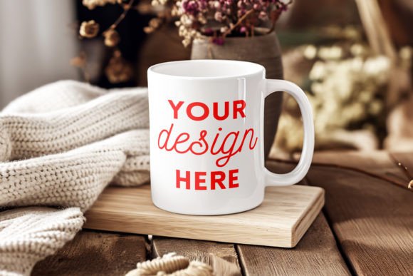 Download White Ceramic Mug Mockup Cozy Home Style - Mockup Collection