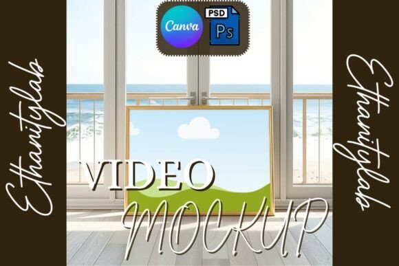 Download Ocean View Video Frame Mockup - Mockup Collection