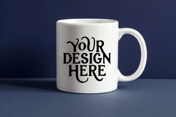 Download Background Navy,white Blank Mug,mockup 5 - Mockup Collection