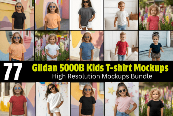 Download Gildan 5000B Kids T-shirt Mockups - Mockup Collection
