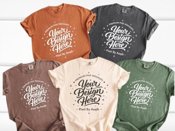 Download Comfort Colors C1717 Flat Lay Mockup - Premium Bundle