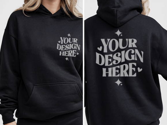 Download Gildan 18500 Hoodie Front &amp; Back Mockup - Mockup Collection