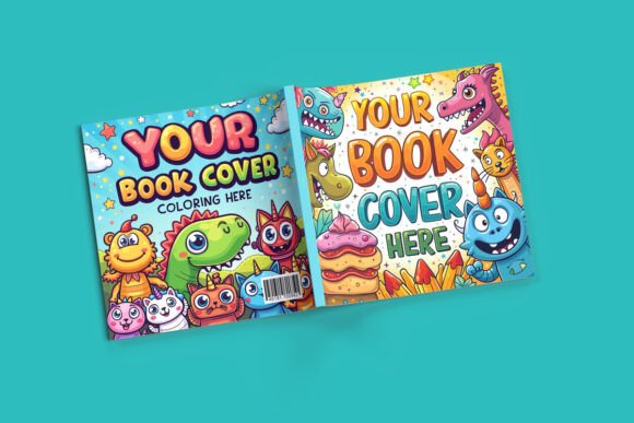 Download Square Book Full Cover Mockup PSD - Mockup Collection