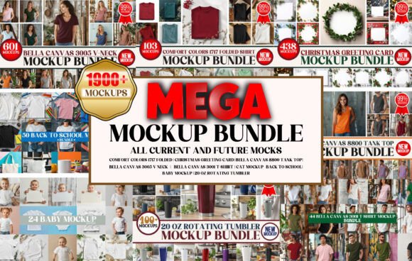 Download Mega Mockup Bundle 1900+ Mockups - Mockup Collection