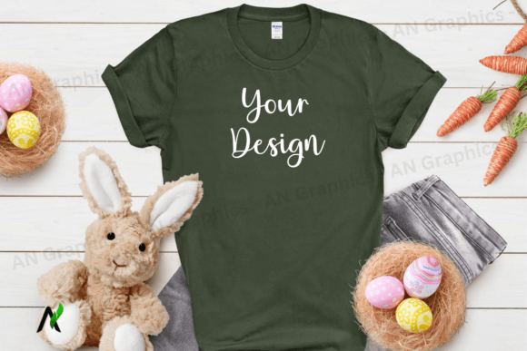 Download Easter Gildan 64000 Unisex Mockup 054 - Mockup Collection