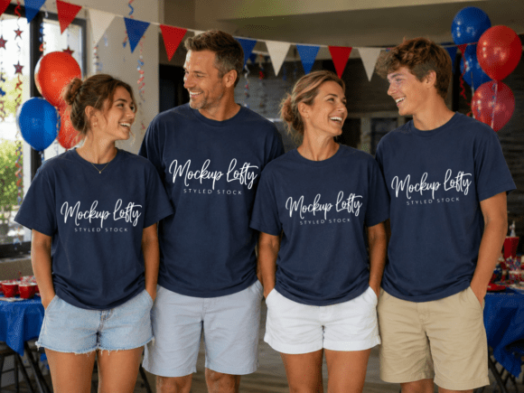 Download Comfort Colors 1717 Family Group Mockup - Mockup Collection