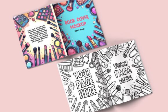 Download Mockup for Full Book Cover and Interior - Mockup Collection