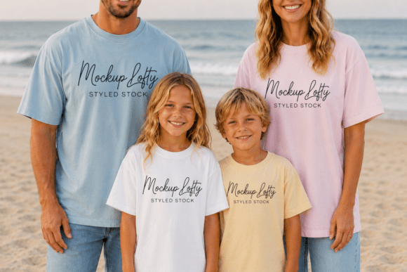Download C1717 Summer Family Group Mockup 49 - Mockup Collection