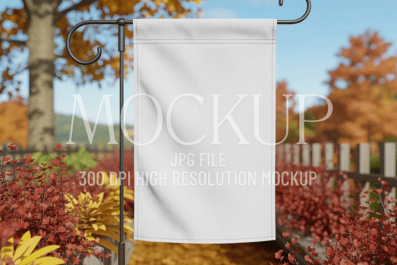 Download Fall Garden Flag Sublimation Mockup - Mockup Collection