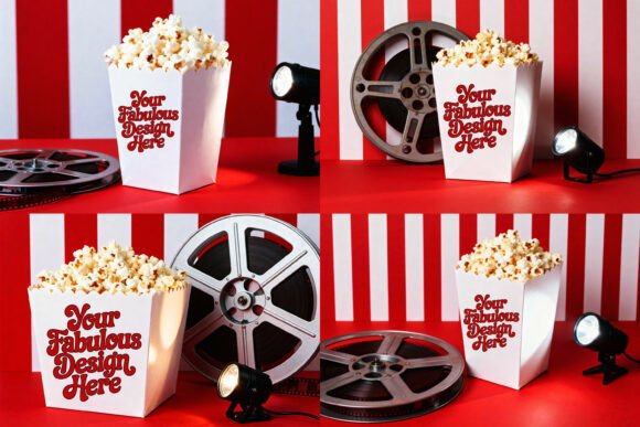 Download Popcorn Box or Bucket JPG Mockup Set - Mockup Collection