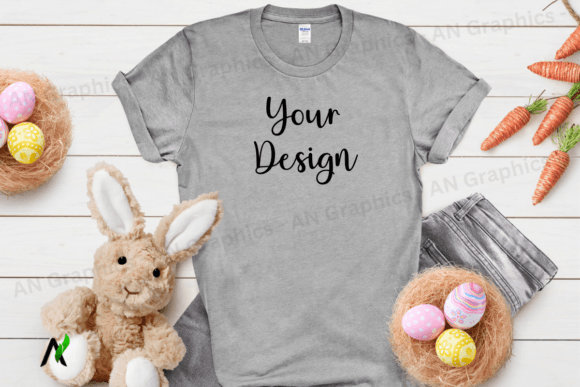 Download Easter Gildan 64000 Unisex Mockup 059 - Mockup Collection