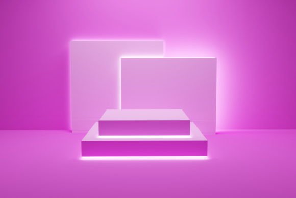 Download Geometric Pink Podium - Product Mockup - Mockup Collection
