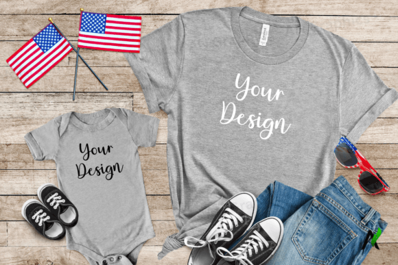 Download 4th of July Bella Canvas Mockup - 0222 - Mockup Collection