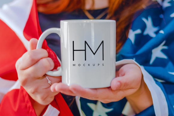 Download White Mug Mockup 11 Oz, 4th of July, USA - Mockup Collection
